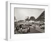 1950s ROLLER COASTER CROWDED STREETS PARKED CARS CONEY ISLAND BROOKLYN NEW YORK USA-Panoramic Images-Framed Photographic Print