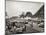 1950s ROLLER COASTER CROWDED STREETS PARKED CARS CONEY ISLAND BROOKLYN NEW YORK USA-Panoramic Images-Mounted Photographic Print