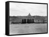 1950s Rome,, Italy Back View of Student Priests Lined Up by Wall Overlooking City with View-null-Framed Stretched Canvas