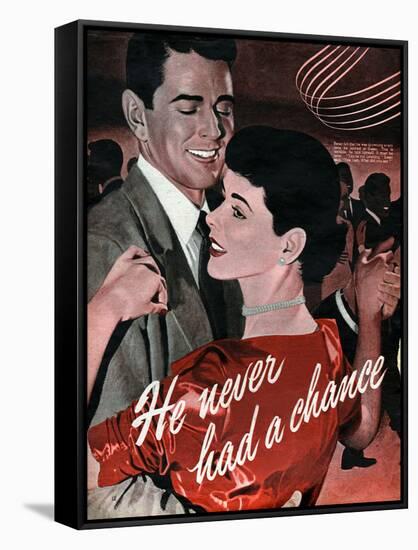 1950s UK Dancing Magazine Plate-null-Framed Stretched Canvas