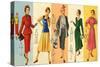 1950s UK Dress Patterns Magazine Plate-null-Stretched Canvas