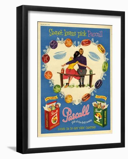 1950s UK Pascall Magazine Advertisement-null-Framed Giclee Print