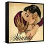 1950s UK Romance Magazine Plate-null-Framed Stretched Canvas