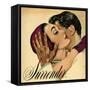 1950s UK Romance Magazine Plate-null-Framed Stretched Canvas