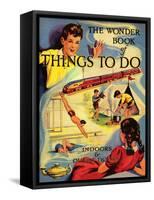 1950s UK The Wonder Book of Things to Do Book Cover-null-Framed Stretched Canvas