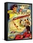 1950s UK The Wonder Book of Things to Do Book Cover-null-Framed Stretched Canvas