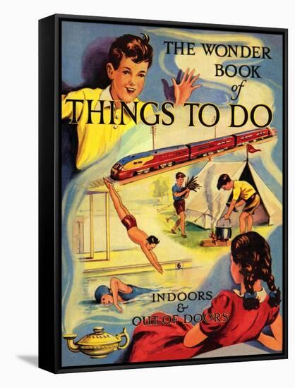 1950s UK The Wonder Book of Things to Do Book Cover-null-Framed Stretched Canvas