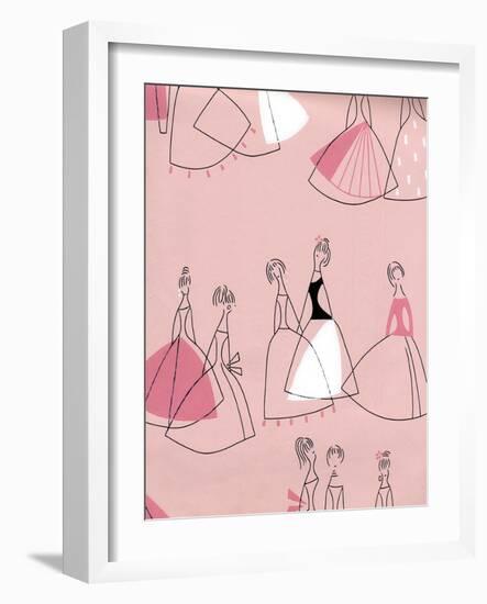 1950s UK Women in Dresses Book Plate-null-Framed Giclee Print