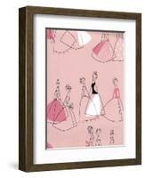 1950s UK Women in Dresses Book Plate-null-Framed Giclee Print