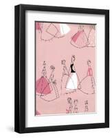 1950s UK Women in Dresses Book Plate-null-Framed Giclee Print