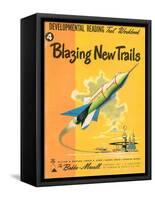 1950s USA Blazing New Trails Book Cover-null-Framed Stretched Canvas