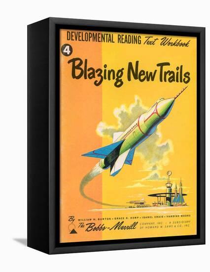 1950s USA Blazing New Trails Book Cover-null-Framed Stretched Canvas