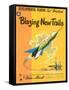 1950s USA Blazing New Trails Book Cover-null-Framed Stretched Canvas