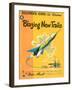 1950s USA Blazing New Trails Book Cover-null-Framed Giclee Print