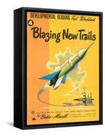1950s USA Blazing New Trails Book Cover-null-Framed Stretched Canvas