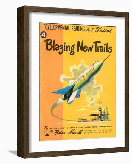 1950s USA Blazing New Trails Book Cover-null-Framed Giclee Print