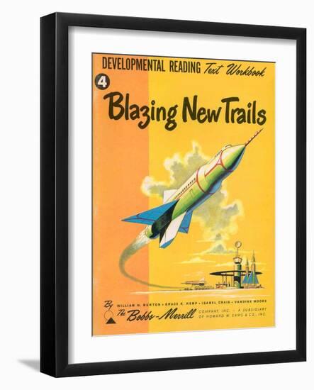 1950s USA Blazing New Trails Book Cover-null-Framed Giclee Print