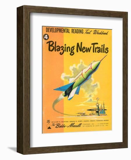 1950s USA Blazing New Trails Book Cover-null-Framed Giclee Print