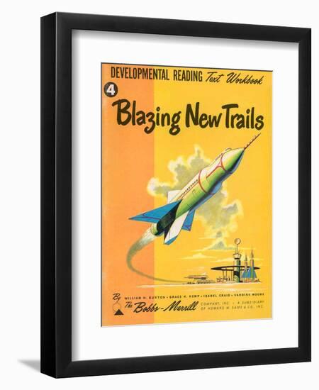 1950s USA Blazing New Trails Book Cover-null-Framed Giclee Print