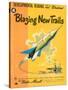 1950s USA Blazing New Trails Book Cover-null-Stretched Canvas