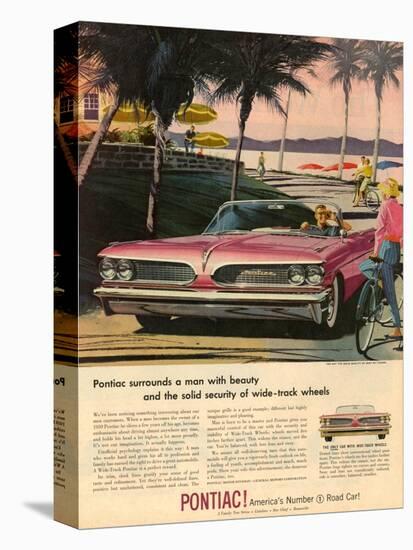 1950s USA Pontiac Magazine Advertisement-null-Stretched Canvas