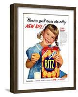 1950s USA Ritz Magazine Advertisement-null-Framed Giclee Print