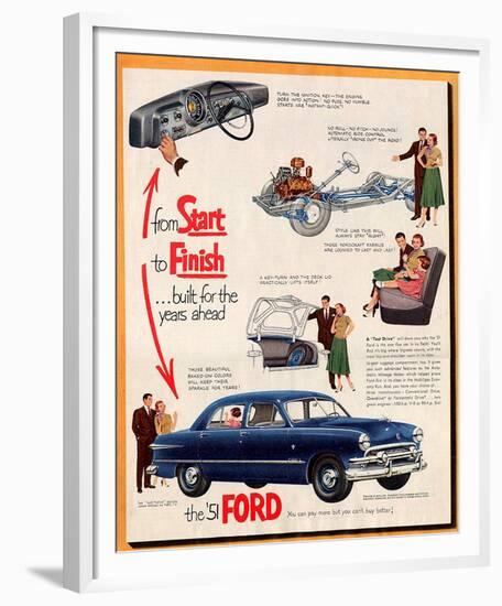 1951 Ford From Start to Finish-null-Framed Art Print