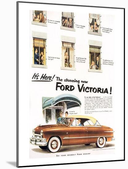 1951 - Stunning Ford Victoria-null-Mounted Art Print