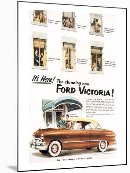 1951 - Stunning Ford Victoria-null-Mounted Art Print