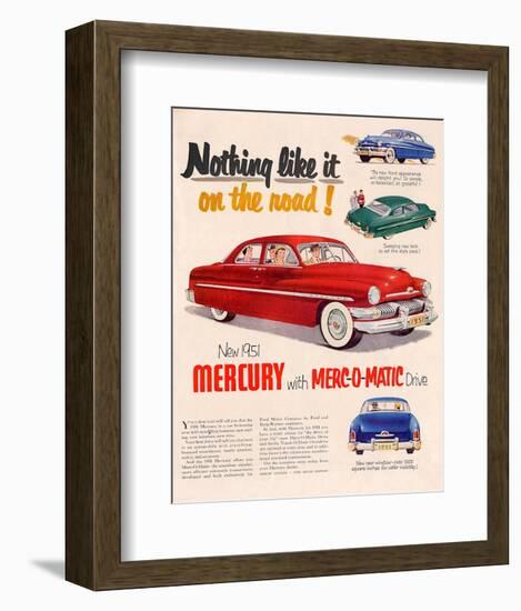 1951Mercury Merc-O-Matic Drive-null-Framed Art Print