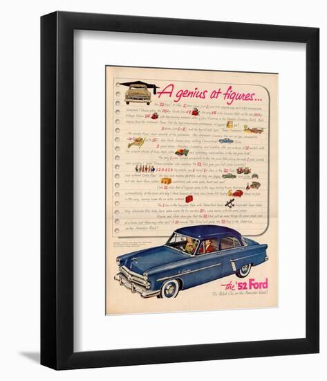 1952 Ford- a Genius at Figures-null-Framed Art Print