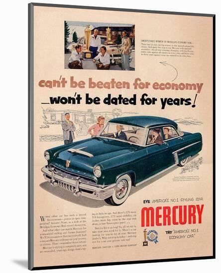 1952 Mercury - Can'T Be Beaten-null-Mounted Art Print