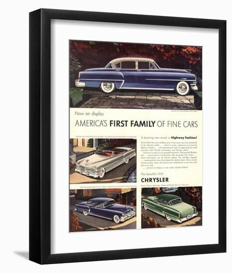 1953 Chrysler - First Family-null-Framed Art Print