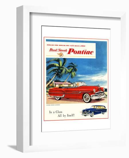 1953 GM Dual Streak Pontiac-null-Framed Art Print