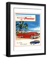 1953 GM Dual Streak Pontiac-null-Framed Art Print