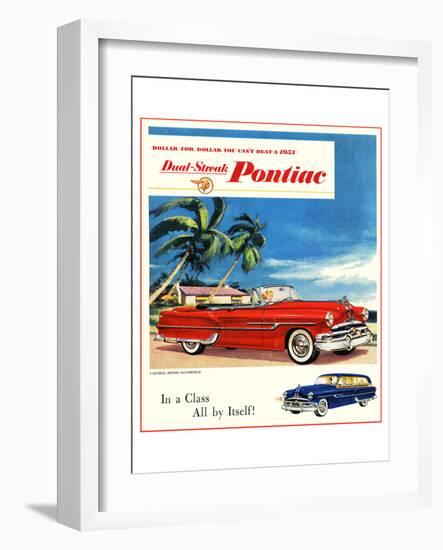 1953 GM Dual Streak Pontiac-null-Framed Art Print