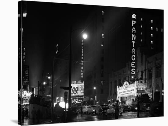 1953 Pantages Theater First Televised Broadcast of Academy Awards Ceremony Los Angeles, California-null-Stretched Canvas