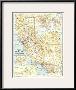 1954 California-National Geographic Maps-Framed Art Print
