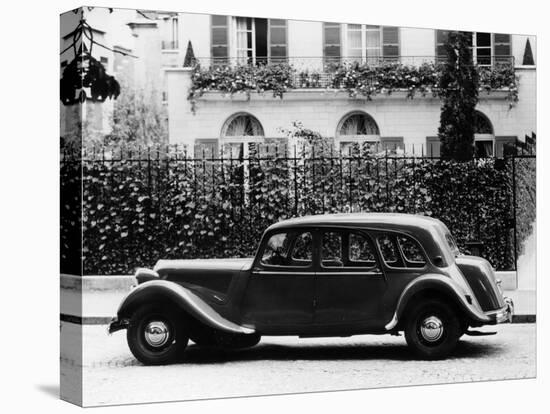 1954 Citroën 15CV Familiale Parked Outside a House-null-Stretched Canvas