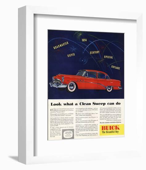 1954 GM Buick Special Skylark-null-Framed Art Print