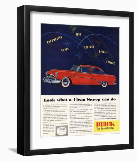 1954 GM Buick Special Skylark-null-Framed Art Print