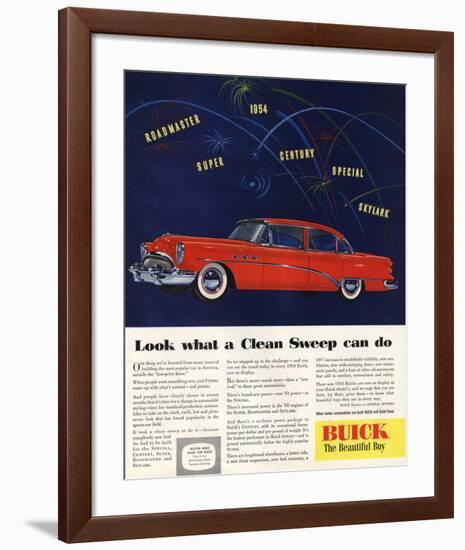 1954 GM Buick Special Skylark-null-Framed Art Print