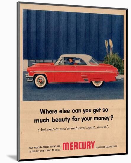 1954 Mercury - So Much Beauty-null-Mounted Art Print