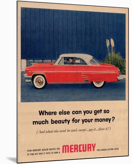 1954 Mercury - So Much Beauty-null-Mounted Art Print