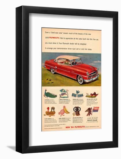 1954 Plymouth- Bird's-Eye View-null-Framed Art Print