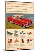 1954 Plymouth- Bird's-Eye View-null-Mounted Art Print