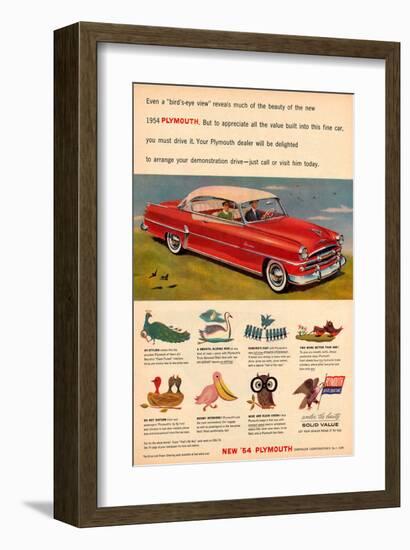 1954 Plymouth- Bird's-Eye View-null-Framed Art Print