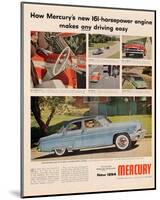 1954Mercury-Makes Driving Easy-null-Mounted Art Print