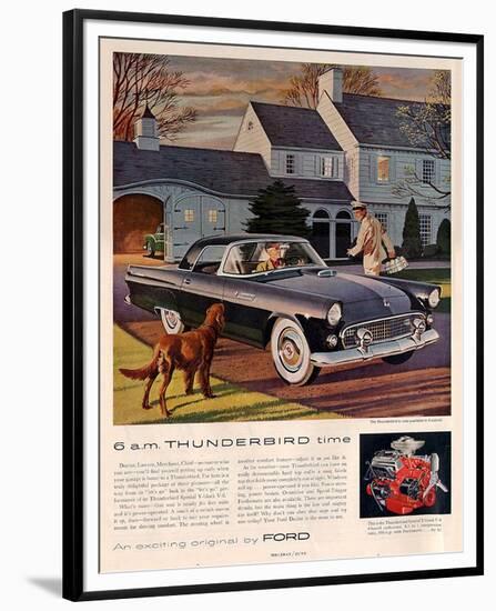 1955 6 A.M. Thunderbird Time-null-Framed Premium Giclee Print