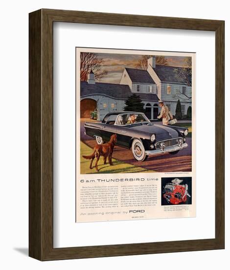 1955 6 A.M. Thunderbird Time-null-Framed Art Print